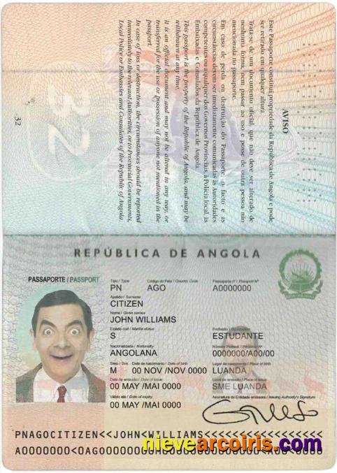 Angola passport